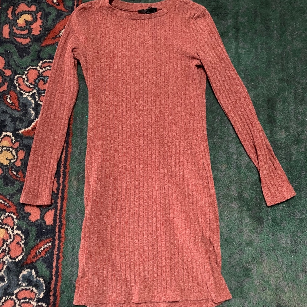 Red sweater dress